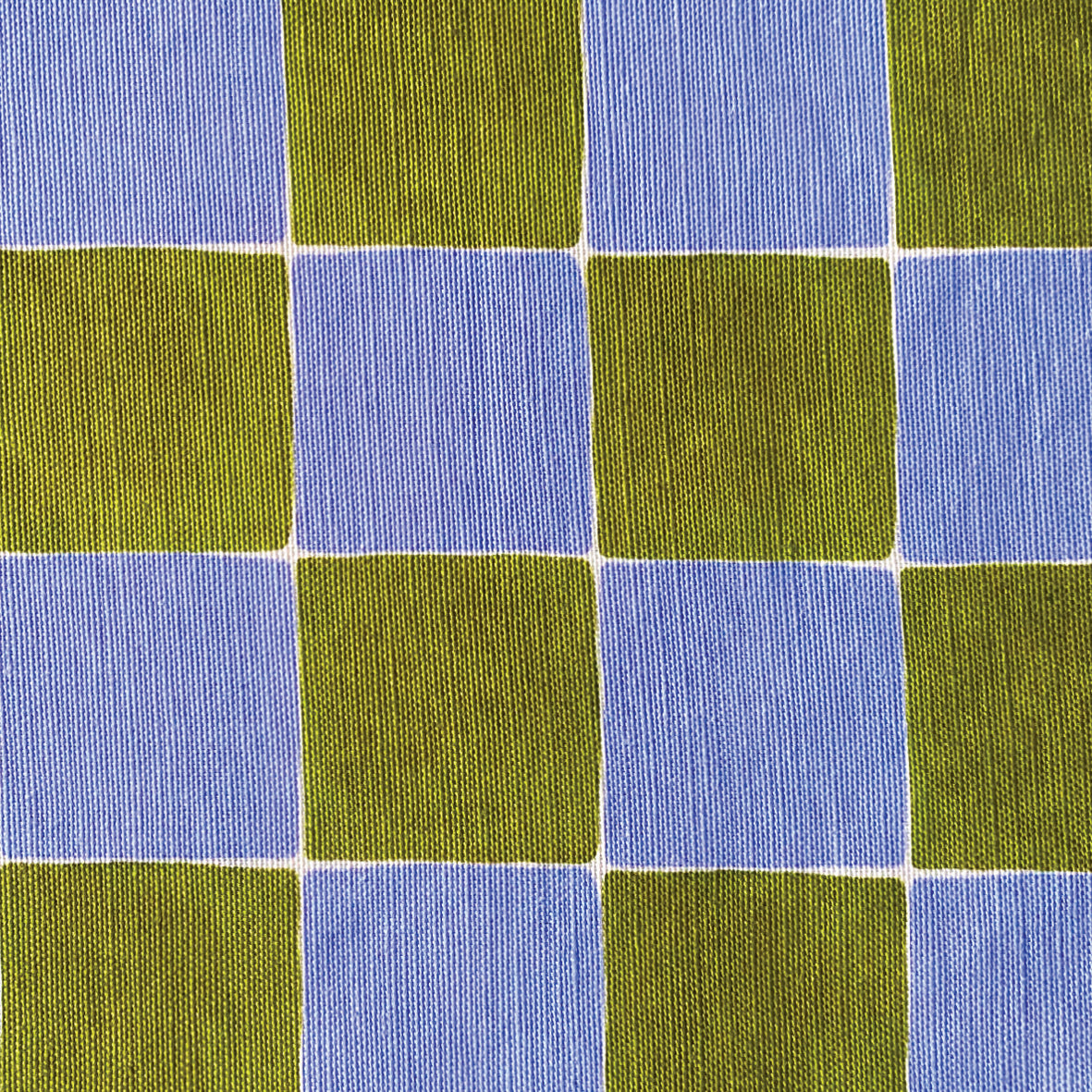 Tilly Fabric - Cornflower & Olive