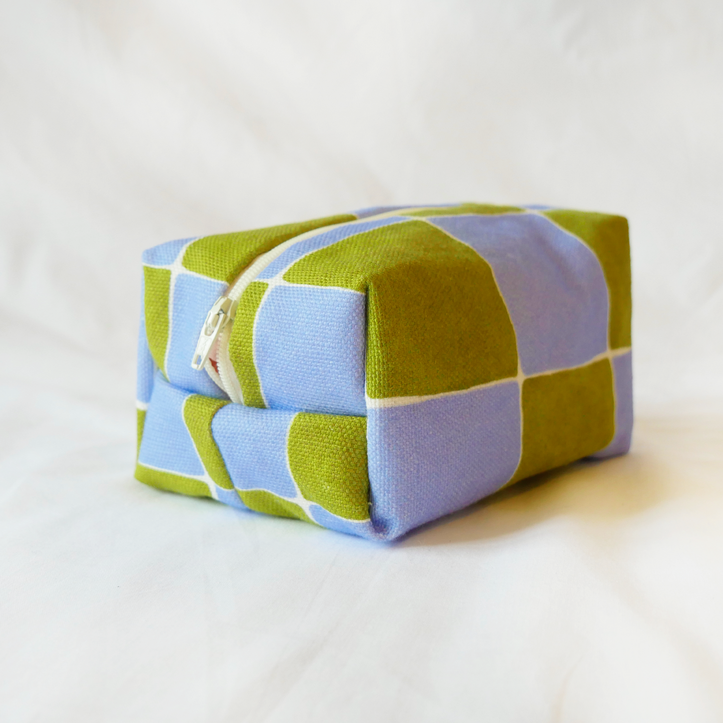 Tilly Make-Up Bag - Cornflower & Olive