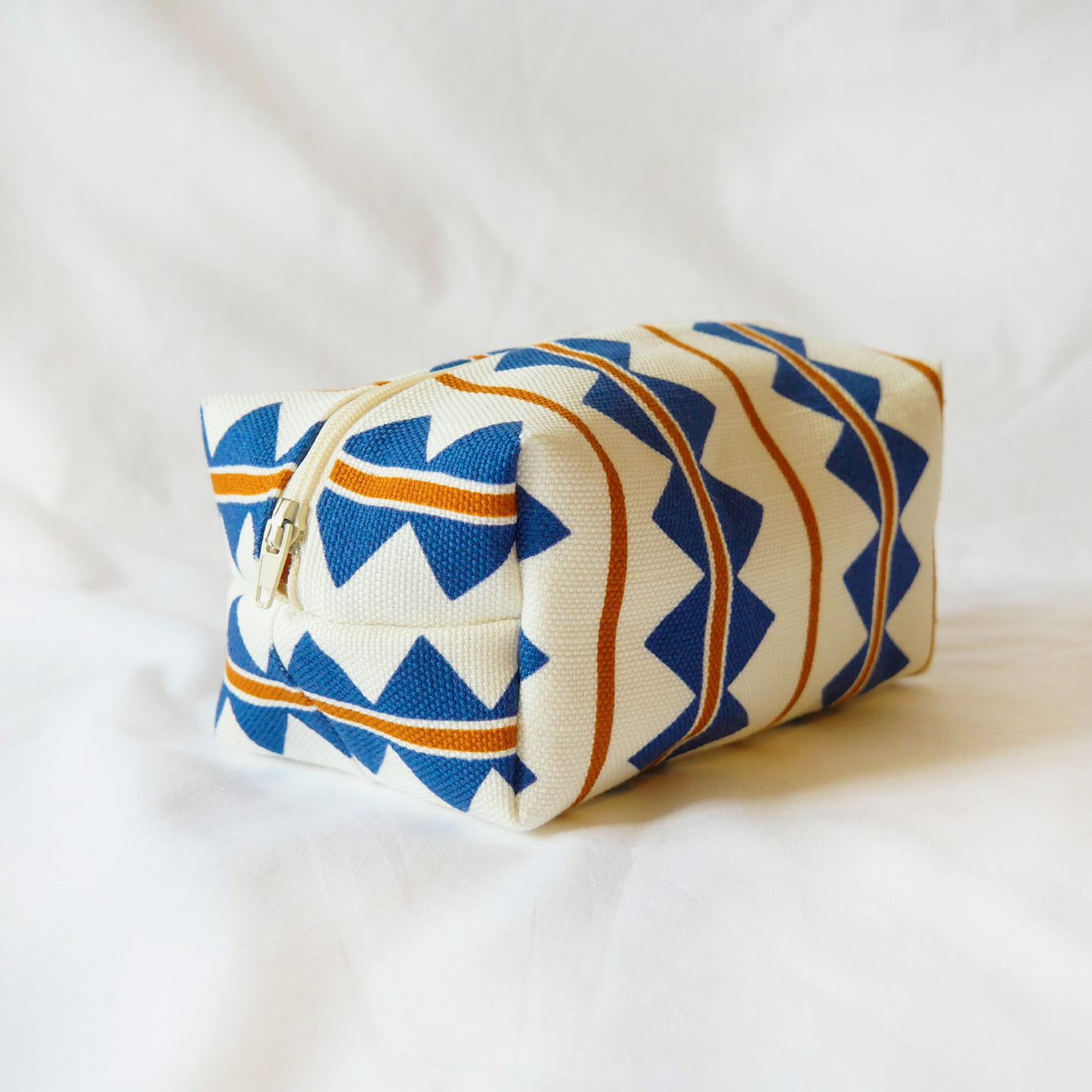 Ziggy Make-Up Bag - Navy & Terracotta