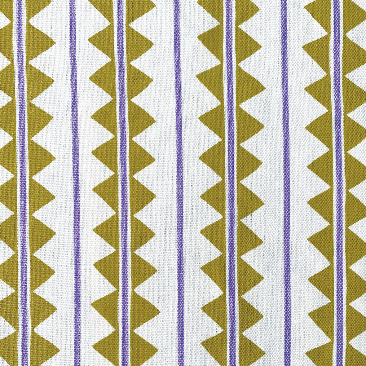 Ziggy Fabric - Mustard & Periwinkle